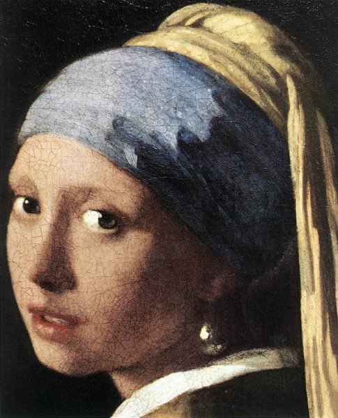 Girl with a Pearl Earring (detail-2) c. 1665