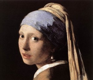 Girl with a Pearl Earring (detail-2) c. 1665