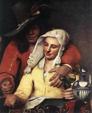 Jan Vermeer Van Delft - The Procuress (detail-1) 1656