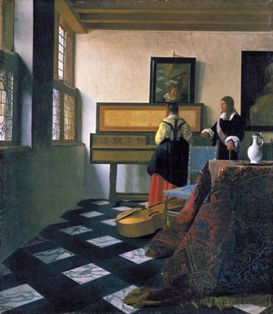 Jan Vermeer Van Delft - The Music Lesson 1662-1665